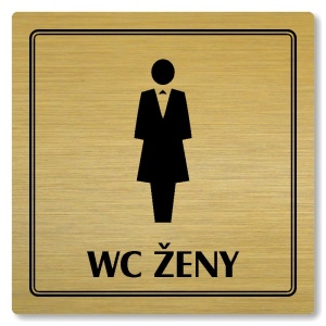 WC ženy, 80x80mm, zlatá, Utah